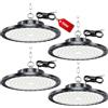 LAMLAMCK UFO Faretto LED - 4 Pezzi 100W 10000LM UFO Lampada Da Officina Industriale con Trasformatore LED, IP65 Impermeabile 6500k Bianco Freddo Lampada da Garage per Fabbrica, Officina, Fienile, Negozio