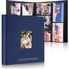 DazSpirit Grande Album Fotografico a Tasche per 600 Foto (10 x 15 cm) | Album Foto in Lino con Finestra in Copertina e Pagine Senza Acido per Famiglia, Matrimoni, Viaggi e Ricordi di Bambini