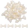 QUARKZMAN 30Pz Fiocchetti Crema 3.8x2.5cm Fiocchi Nastro Raso per Creazioni Regalo Fiocco Piccoli per Decorazioni all'Ingrosso Mini Fiocchetti Natalizi