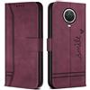 Bravoday Cover per Nokia G10 / Nokia G20 / Nokia G30, Flip Custodia in Pelle PU Portafoglio Custodia per Nokia G10 / Nokia G20 / Nokia G30, con Slot per Schede, Vino Rosso
