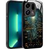 YUXING Cover per Oppo Find X9 Pro - Abstact Art Geometry Pattern Antigraffio Vetro Back Cover, Custodia Antiurto Antiscivolo Sottile (Cyberpunk)