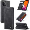 Ottcooed Cover per iPhone 12 Pro Max Custodia, Cover Pellicola a Libro Portafoglio in Pelle Porta Carte Protettiva Slot per Scheda Flip Case Wallet Case con iPhone 12 Pro Max, Nero