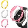 iVoler 3 Pezzi Clear Cover con Pellicola Protettiva per Amazfit Active 2 (Round Edition), Copertura Completa Custodia Anti-Graffio Ultra Sottile Morbida TPU Case, Oro + Argento + Rosa