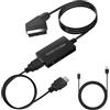 AXFEE Convertitore da Scart a HDMI con Cavi, Switch di Uscita Full HD 720P/1080P, Convertitore Audio Video, Per HDTV STB VHS Xbox PS3 Sky DVD Blu-Ray