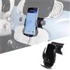 DIYUCAR Supporto per telefono cellulare auto compatibile con Fiat 500 2016-2024, console centrale, supporto per telefono cellulare a rotazione 360° (stile C carica wireless)