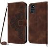 Netany Cover per Motorola Moto G22 4G con Cordino, Flip Portafoglio Custodia in Pelle, [2 Porta Carte][Chiusura Magnetica],Custodia Libro Antiurto Cover con Laccio per Motorola Moto G22 4G (Marrone)