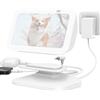 PlusAcc Supporto per Show 5 3a gen e telefono - PlusAcc Supporto stazione di ricarica regolabile con porta USB-C/A due, compatibile con auricolari/Show 5 solo 3a (Bianco)