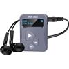 Tin- Nik Tin-Nik DAB-398WS-DB Radio portatile DAB/DAB+/FM, mini radio digitale tascabile RDS FM con batteria ricaricabile, auricolari, selezione di grandi e piccini