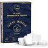 FCaeon Asciugamani Compressi Grandi, Asciugamano Usa e Getta per Il Viso, Panno Facciale Spesso Compressed Towels Mini Fazzoletto di Cotone per Pelle Sensibile,Viaggi,Salone di Bellezza(Blu 50 Unité)