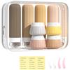 ROEOWENE Flaconi da Viaggio Silicone 90ml Contenitori Liquidi | Riutilizzabili Boccette Bottiglie Barattoli Per Crema Vasetti Cosmetici Vuoti Per Shampoo,lozione,cosmetici-marrone