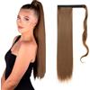 TTPSRY Coda Cavallo Liscia Lunga 60cm Estensione Capelli Sintetici Clip Parrucchino Naturale Elegante