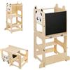 NONE Torre di apprendimento Montessori 3 in 1, convertibile in un tavolo per bambini con sedia - Sgabello da cucina e sedia in piedi