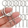 NONE 20/50pcs Colore Argento Metallo Portachiavi In Bianco Portachiavi Anello Diviso Portachiavi Portachiavi Anelli Risultati FAI DA TE Che Fanno Portachiavi Accessori