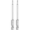 QUARKZMAN 2pz Punte per Cacciavite Chiave Esagonale 2mm (H2) Metrico 1/4 Attacco Esagonali 75mm (3) Punta Magnetica Lunghe Acciaio S2 Punta per Trapano Piatta Grado Industriale per Viti