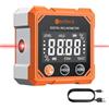 Neoteck Inclinometro Digitale Ricaricabile con Doppio Laser 4*90° Livella Digitale 4 Lati Magnetico Precisione ±0,1°, Schermo LCD Invertito Goniometro per Falegnameria, Bricolage e Posa di Piastrelle