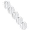 Vent Systems 5 registri d'aria bianchi da 60 mm, griglia di ventilazione attraverso la porta, con griglia di protezione dagli insetti, griglia di ventilazione rotonda per interni, bagno, armadio