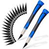 FOSHIO 2 Pezzi Taglierino Precisione Cutter Di Precisione Coltello Scalpello Set Crafting con 20 pz Lame di Ricambio e Cap protettivo, Cutter Knife Professional, Blu