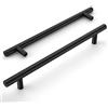 Amerdeco 20 pezzi Maniglie per Mobili da Cucina Nero Maniglie cucina Distanza fori 192 mm armadietti in acciaio inossidabile per mobili da cucina Decorazioni per la casa