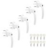 SOTECH 5x Maniglia per Finestra con Chiusura a Chiave (serratura generale) con Ingranaggio a 45° 28x 151x 62mm Bianco Alluminio incl. 2 Chiavi di SO-TECH®