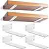 YFCVIP 4 Pezzi Staffe per Mensole Galleggianti, Staffe per Mensole Pesanti, Supporto da Appendere Alla Parete, Staffe a L, Supporti per Scaffali Invisibili (Bianco, 20 cm)