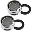 GXAHSOL Aeratore Rubinetto, 2 Pcs Rompigetto M24, Filtri Rubinetti Lavandino in Ottone Placcato in Acciaio Inox, Aereatori Rubinetti M24 di Risparmio Idrico Antispruzzo Filtro Rubinetto con 2 Guarnizioni