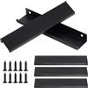 Bubuny 5 Pezzi Maniglie Armadio Nascoste, 150mm per Mobili Maniglie Nero Alluminio Maniglia di Armadio da Cucina Con viti, Maniglie per Mobili da Cucina Maniglia del Cassetto