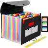 Aoonar Cartella Portadocumenti A4, Porta Documenti Espandibile 24 Tasche, Raccoglitore Documenti Fisarmonica Organizzatore per Faldoni Ufficio/Scuola/Casa