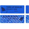Solitary Walker 100 adesivi di sicurezza a prova di manomissione, etichette di sicurezza separate 1x3 Marked on tape 100pcs Blue Blu