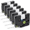 JINTUM 6 nastri TZe-231 compatibili con Brother P-Touch Label Maker 12 mm 0.47 bianco, TZ Tape 12 mm 0.47 White per Brother PT-D210 PTD-400 PT-D410 PT-H100 PT-H105 PT-H107B