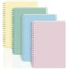 7CDXD 4 Quaderno Spiralato Confezione, 100 G/M² Pagina Foderata Taccuino con Spirale a Righe, 21 * 14.5 cm Quaderno ad Anelli con 160 Fogli per Note Lavoro Ufficio Donna Uomo