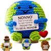 TerraDesign® - Regalo Nonno dai Nipoti - Statuetta Artigianale con Dedica Affettuosa - Soprammobile Decorativo Casa Cucina - Regalino di Compleanno, Pensionamento - Festa del papà - Ti Amo Nonno
