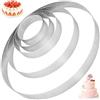 MOLIMOLI 5 Anelli per Torte in Acciaio Inox forati (6/8/10/15/20 cm) - tortiera, Anello per Torte, Base per Torte, tortiera rovesciata, Anello per Torte per Quiche, Torte, Mousse