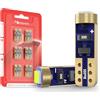 Nakamichi Lampadine LED T5 W2W 37 74 2721 per presa PC74 PC37, ultra luminose, 12V Chip SMD 2016 per indicatori di cruscotto, pannello di strumenti interni auto (blu ghiaccio, confezione da 12)