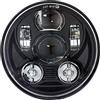 TINMAGI 5.75 Pollici Faro LED Moto 6000-6500K, Fari Moto Rotondo 45W per Harley Touring, Softail, Dyna, Sportster e Tutti Gli Altri Modelli, Nero