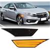 POPMOTORZ LED Luci laterali per Honda Civic 10GEN 2016-2019, Frecce Laterali Indicatori di Direzione LED con Canbus Senza Errori 4014 SMD, 2 Pezzi