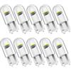 IBEIKE Lampadine LED 501 W5W T10 - 10 confezioni bianche 194 2825 168 LED lampadine per auto 0,36 W 12 V COB cuneo LED lampadina di ricambio per luci targa auto cupola porta cortesia luci targa