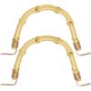 QUARKZMAN 2Pcs Manico Per Teiera In Bambù Manico A Forma Di U Oro
