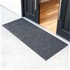 Zourglow Zerbino Ingresso Esterno, 40 x 120cm Antiscivolo Tappeto Entrata Interno Lavabile, Essorbente Zerbino Trappola Sporco per Esterni, Ingresso, Patio, Balcone, Giardino, Grigio
