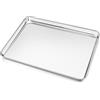 Homikit Teglia da Forno, teglia Rettangolare in Acciaio Inox per arrostire e servire, teglia da Forno lucidata a Specchio di Grandi Dimensioni, 40,6 * 30,6 * 2,5 cm, Lavabile in lavastoviglie