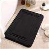 GIUSOBG Tappeto Bagno Assorbente Ultra Assorbente Tappeto da bagno in microfibra Lavabile in lavatrice Tappetino Doccia per il bagno e il soggiorno,Cucina (Nero, 60 x 40)