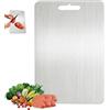 oupados Tagliere in titanio, in 100% puro qualità alimentare, antiaderente, durevole, facile da pulire, per frutta, carne, verdura, cucina (29 x 20 cm)