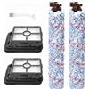 DianSung Spazzola Rullo Filtro di ricambio per Bissell CrossWave C3 Pro / C3 3551N Aspirapolvere a umido e a secco Accessori, 2 rotoli di spazzole, 2 filtri,1 spazzola la pulizia
