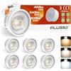 ALUSSO LIGHTING Modulo LED Ultra Piatto ø50x25mm per Faretto da Incasso, 6W 540lm 230V, Bianco Caldo Naturale Freddo Dimmerabile, Sostituisce Lampadine GU10 MR16, Impermeabile IP44, Confezione da 6
