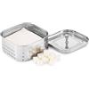 KSJONE Paneer Maker/stampo/colino quadrato in acciaio inox, perfetto per preparare deliziosi tofu, in acciaio inox con coperchio superiore per pressatura - Dimensioni 13,2 cm L x 13,8 cm L x 3,8 cm H