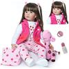 ZIYIUI 24 Pollici 60 cm Bambole Reborn Femmina Silicone Morbido Vita Reale Realistico Fatto a Mano Bambole Reborn Originali Giocattoli Per Ragazzi e Ragazze Regali di Festa Magnetici Reborn Doll