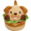 OLAOLA Cagnolino Hamburger Peluche, 18 cm Giocattolo Morbido Kawaii per Bambini e Adulti