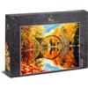 Ulmer Puzzleschmiede - Puzzle Foresta delle fiabe - puzzle 1000 pezzi - Rakotzbrücke Kromlau in Germania con un perfetto riflesso nel lago