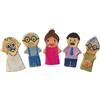 ankitoys Set di marionette da dito, amorevole famiglia, 5 pezzi, a partire dai 6 mesi, bambole colorate in feltro per neonati e bambini piccoli, ruoli di famiglia, giocattoli educativi in feltro