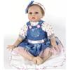 HUYRP Bambola Reborn 22 pollici - 55 cm Bambole Reborn fatte a mano corpo in tessuto morbido reincarnate realistiche bambola reincarnate per bambini oltre 3 anni