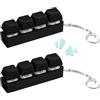 AIWXEEU 2 Pezzi Tastiera Fidget Toy, Giocattolo Antistress Tastiera, Pulsante Tastiera Antistress Giocattolo, Fidget Keyboard, Nero